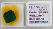 11.29/CT Natural Panna Stone with Govt. Lab Certificate-15897S205536